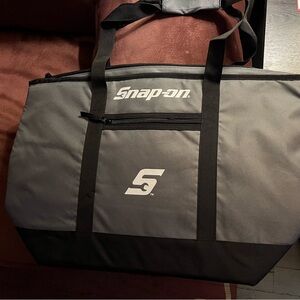 Snap on Gray and Black Men's Bag